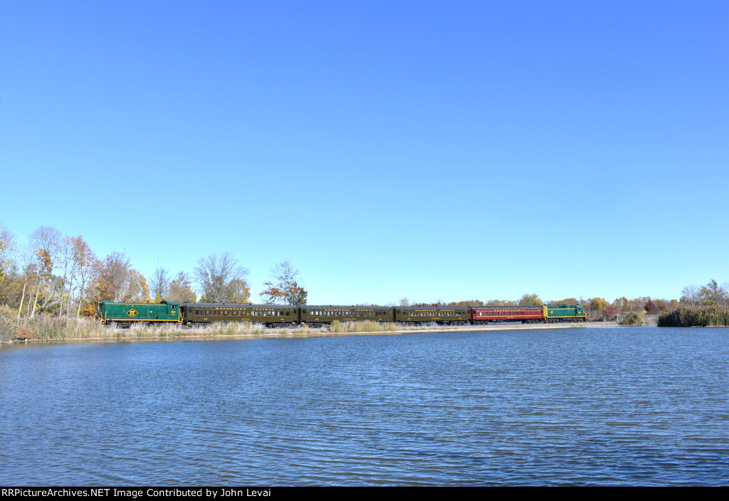 This is a view of the entire passenger photo charter consist that I photographed from Mannington Mills Road 